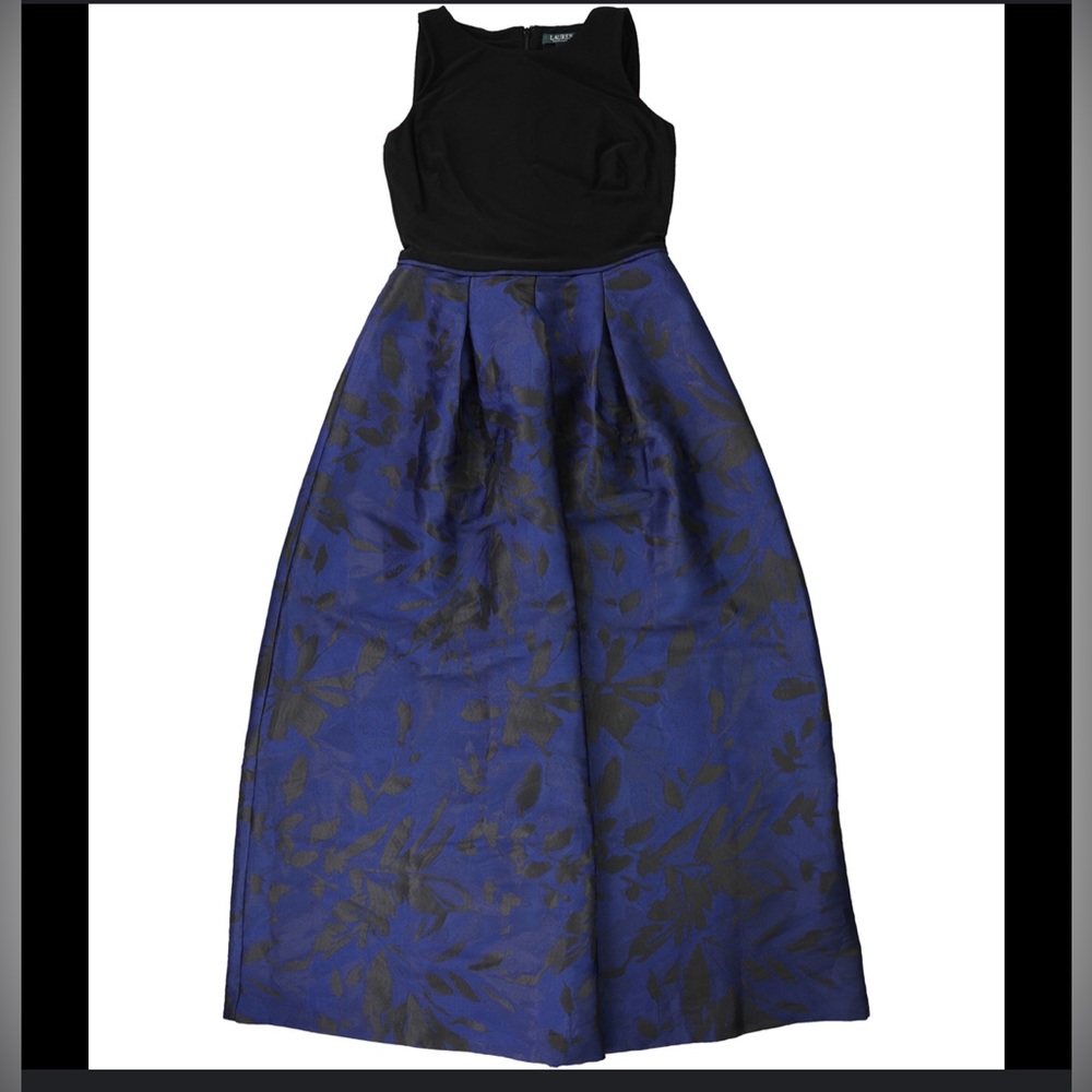 NWT LAUREN RALPH LAUREN LRL WOMENS LEYDENA EVENING FLORAL DRESS/ GOWN Size 8 - Picture 3 of 15